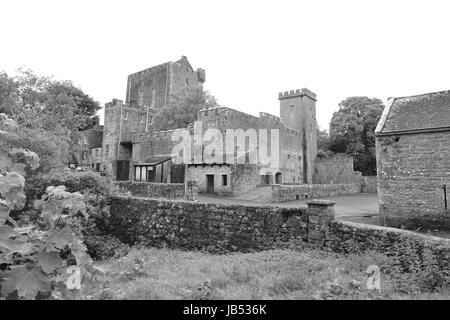 Knappogue Castle in Irland an einem dumpfen Sommertag im Juni. Stockfoto