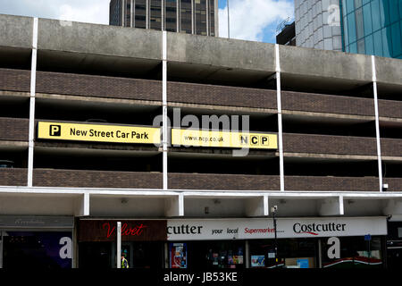 Neue Straße Parkplatz, Birmingham, UK Stockfoto