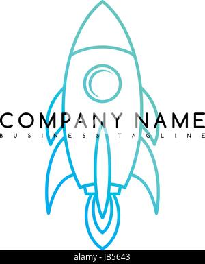 Raum-Rakete Shuttle Marke Logo Vorlage Logo Vektorgrafiken Stock Vektor