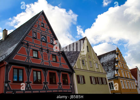 Verschneite Panorama der Wending (Gemeinde im Bezirk Bayern, Deutschland) Stockfoto