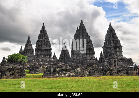 Buddhistische Tempel Borobudur Prombanan Komplex in Yogjakarta in Java, Indonesien Stockfoto