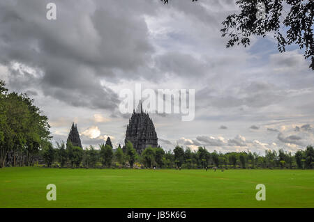 Prombanan Komplex in Yogjakarta in Java, Indonesien Stockfoto