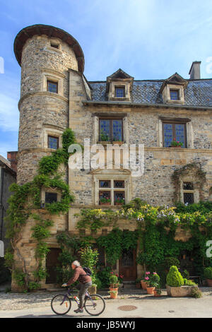 Frankreich, Aveyron (12), Sainte-Eulalie-d'Olt, Labellisé Les Plus Beaux Dörfer de France / / Frankreich, Aveyron, Sainte Eulalie d'Olt etikettierenden Les Plus Stockfoto