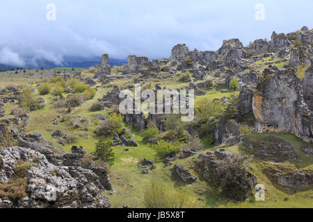 Frankreich, Lozère (48), Causse Méjean, Parc national des Cévennes, Entre Florac et Meyrueis, Chaos de Nîmes-le-Vieux / / Frankreich, Lozere, Causse Mejean, Ce Stockfoto