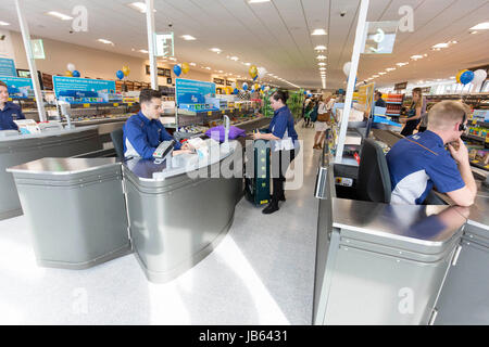 Aldi Supermarkt, Aigburth Stockfoto