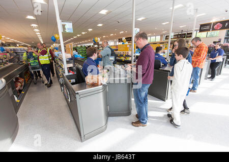 Aldi Supermarkt, Aigburth Stockfoto