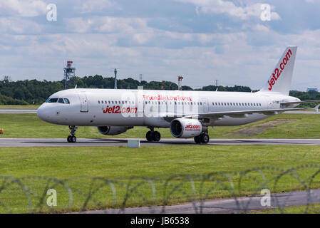 Flugzeug-Flughafen Manchester Jet2 Airbus A320 Stockfoto