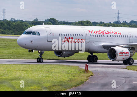 Flugzeug-Flughafen Manchester Jet2 Airbus A320 Stockfoto