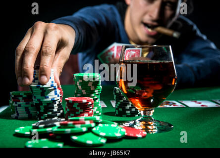 Poker-Spieler Stockfoto