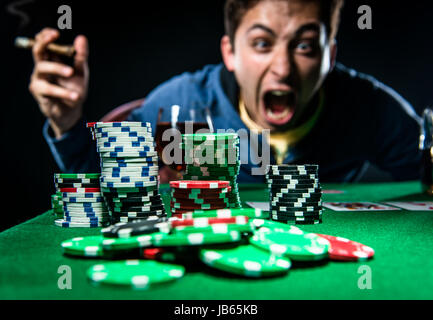 Poker-Spieler Stockfoto