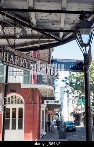 Straßenszene in French Quarter von New Orleans, Louisiana. Stockfoto