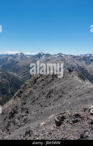 Avalanche Peak, in der Nähe von Arthur's Pass. Ein beliebter Wanderweg auf der Südinsel Neuseelands Stockfoto