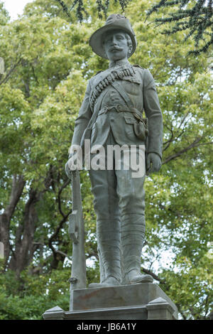 Burenkrieg Statue in Queens Gardens, Nelson, Neuseeland Stockfoto