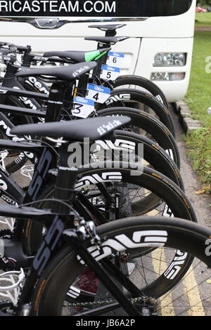 Tolle Bilder von Radprofis, die Teilnahme an der Bristol Etappe der Tour of Britain, 2016 Stockfoto