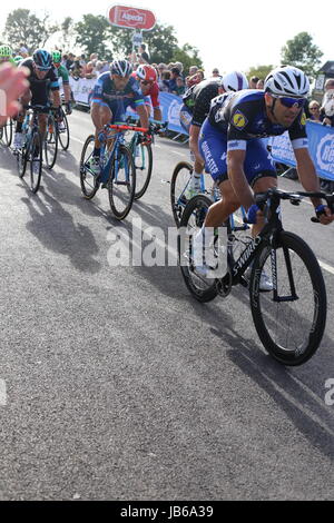 Tolle Bilder von Radprofis, die Teilnahme an der Bristol Etappe der Tour of Britain, 2016 Stockfoto