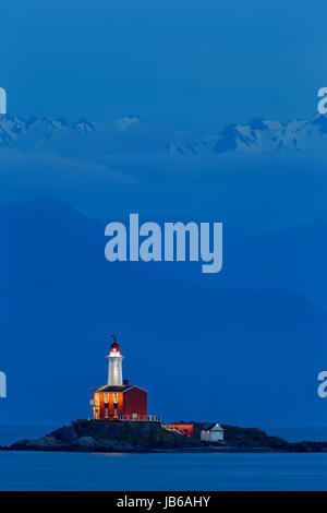 Am historischen Fisgard Leuchtturm in Twilight-Victoria, British Columbia, Kanada. Stockfoto