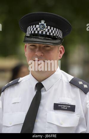 Sperrfrist bis 0001 Sonntag Juni 11 Metropolitan Police Inspector Jim Cole im New Scotland Yard, London, wo er seine Rolle in der Antwort der Polizei auf der London Bridge-Angriff bezeichnet. Stockfoto