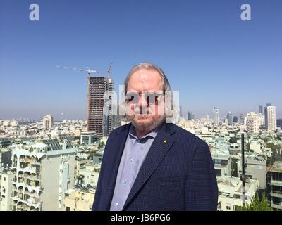 Tel Aviv, Israel. 8. Juni 2017. US-Forscher James P. Allison, 68, 8. Juni 2017 in Tel Aviv, Israel, abgebildet. Foto: Sara Lemel/Dpa/Alamy Live News Stockfoto