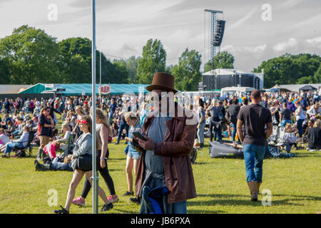 Isle Of Wight. 9. Juni 2017. Menge am Tag 2 auf der Isle Of Wight Festival 2017 Credit: James Houlbrook/Alamy Live News Stockfoto