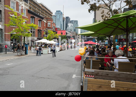 Montreal, Kanada - 9. Juni 2017: Crescent Street auf F1 Grand Prix Wochenende Credit: Marc Bruxelle/Alamy Live News Stockfoto