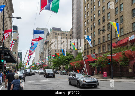 Montreal, Kanada - 9. Juni 2017: Sherbrooke Straße auf F1 Grand Prix Wochenende Credit: Marc Bruxelle/Alamy Live News Stockfoto