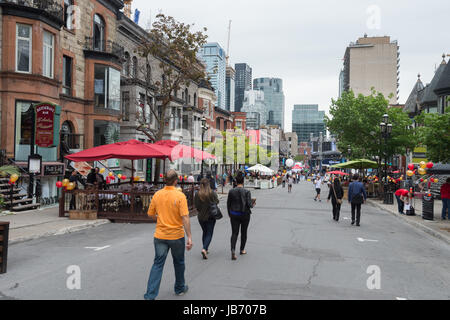 Montreal, Kanada - 9. Juni 2017: Crescent Street auf F1 Grand Prix Wochenende Credit: Marc Bruxelle/Alamy Live News Stockfoto