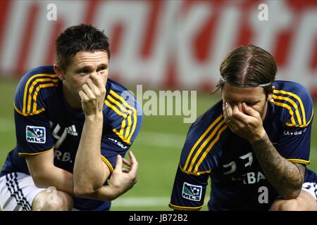 ROBBIE KEANE DAVID BECKHAM LA GALAXY LA GALAXY HOME DEPOT CENTER CARSON LOS ANGELES Kalifornien USA 1. Oktober 2011 Stockfoto