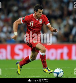 GARETH BALE WALES WEMBLEY Stadion LONDON ENGLAND 6. September 2011 Stockfoto