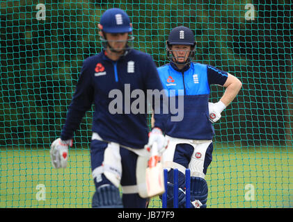 Englands Eoin Morgan während einer Sitzung der Netze bei Edgbaston, Birmingham. Stockfoto