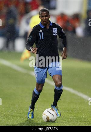 ASHLEY YOUNG MONTENEGRO V ENGLAND CITY Stadion PODGORICA MONTENEGRO 7. Oktober 2011 Stockfoto