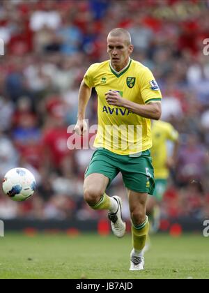 STEVE MORISON NORWICH CITY FC OLD TRAFFORD MANCHESTER ENGLAND 1. Oktober 2011 Stockfoto