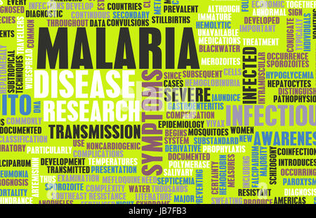 Malaria-Krankheitskonzept als medizinischer Zustand Kunst Stockfoto