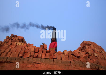 Eine Ziegelei in Khulna, Bangladesh Stockfoto