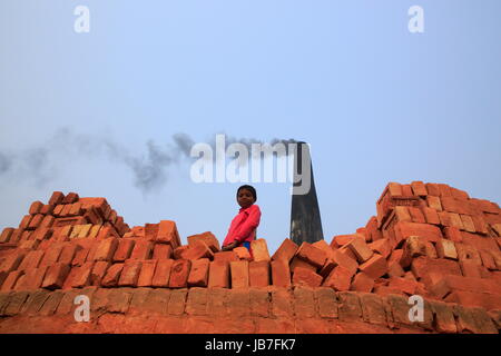 Eine Ziegelei in Khulna, Bangladesh Stockfoto