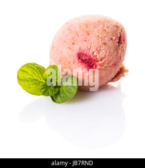 Erdbeere Banane Erdbeere auf weißen Hintergrund isoliert Stockfoto