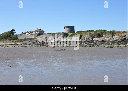 Schären, Irland - Blick auf den Strand von Schären Stadt, Grafschaft Dublin, Irland Stockfoto