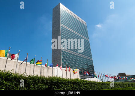 Vereinte Nationen-Hauptquartier in New York City, USA Stockfoto