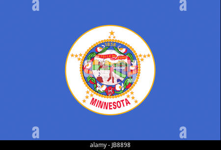 Abbildung der Flagge der Minnesota State in Amerika Stockfoto