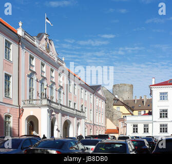 Estnische Parlament, Burg, Kalkstein Hügel der Tompea im Zentrum von Tallinn, Estland, Baltikum, Europa Stockfoto