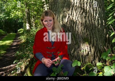 Ellie Harrison, Tierwelt und Landschaft TV-Moderatorin. Stockfoto