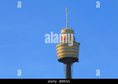 Sydney Tower Eye in Sydney, Australien. Sydney Tower Eye ist Sydneys höchste Bauwerk und das zweite höchste Aussichtsturm in der südlichen Halbkugel Stockfoto