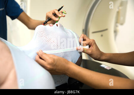 dass eine Strahlentherapie-Gesichtsmaske Stockfotografie - Alamy