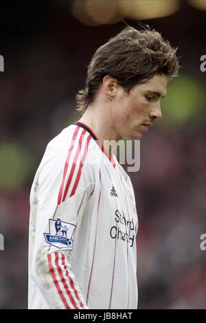 FERNANDO TORRES MANCHESTER UNITED V LIVERPOOL OLD TRAFFORD MANCHESTER ENGLAND 9. Januar 2011 Stockfoto