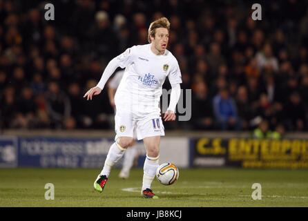 LUCIANO SCALONI LEEDS UNITED FC Burnley FC KC STADIUM HULL ENGLAND 1. Februar 2011 Stockfoto