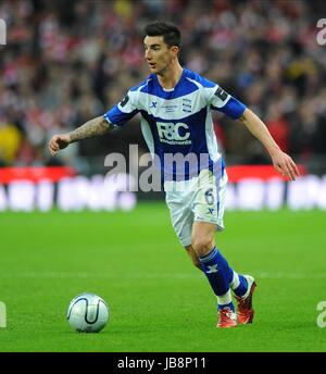 LIAM RIDGEWELL BIRMINGHAM CITY FC WEMBLEY Stadion LONDON ENGLAND 27. Februar 2011 Stockfoto