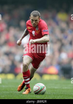 CRAIG BELLAMY WALES V ENGLAND MILLENIUM Stadion CARDIFF WALES 26. März 2011 Stockfoto