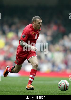 CRAIG BELLAMY WALES V ENGLAND MILLENIUM Stadion CARDIFF WALES 26. März 2011 Stockfoto