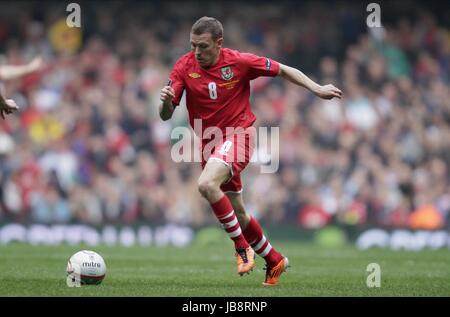 CRAIG BELLAMY WALES CARDIFF CITY FC WALES & CARDIFF CITY FC MILLENIUM Stadion CARDIFF WALES 26. März 2011 Stockfoto