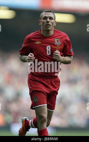 CRAIG BELLAMY WALES CARDIFF CITY FC WALES & CARDIFF CITY FC MILLENIUM Stadion CARDIFF WALES 26. März 2011 Stockfoto