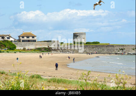 Schären, Irland - Blick auf den Strand von Schären Stadt, Grafschaft Dublin, Irland Stockfoto